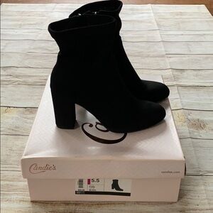 Candie’s by Kohl’s Black Boots Booties NIB New 5.5